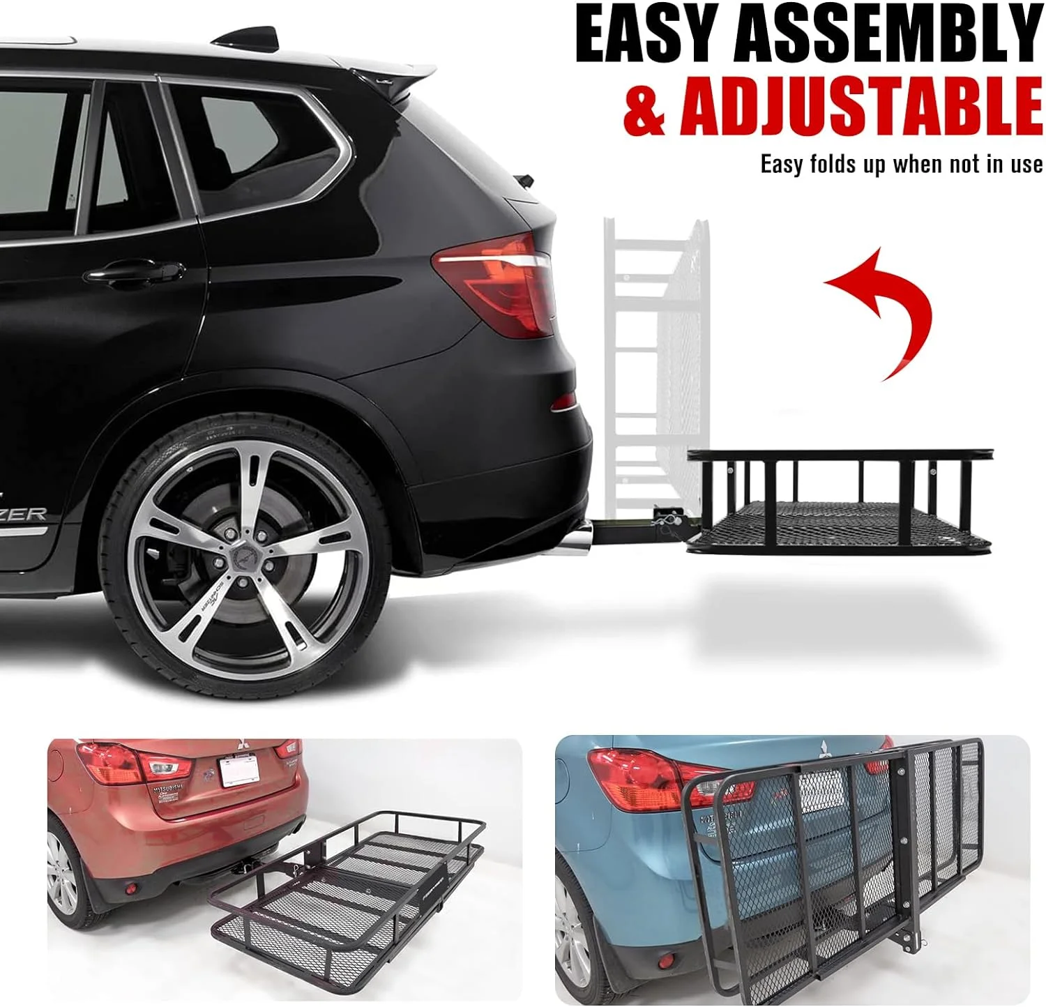 YANPO Folding Hitch Mount Cargo Carrier 60