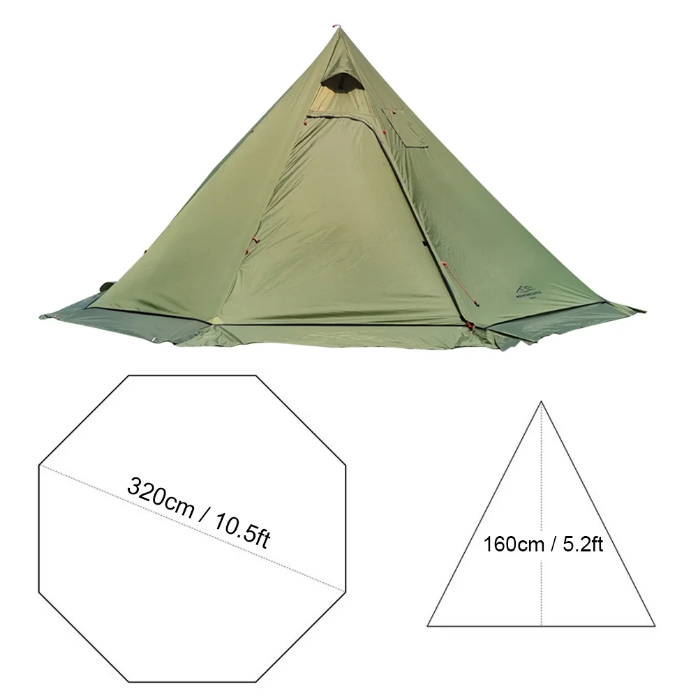 Tent,Tent With Stove X 5.2' Tent With Stove 10.5' X 5.2' Iuppa Buzhi Huiop