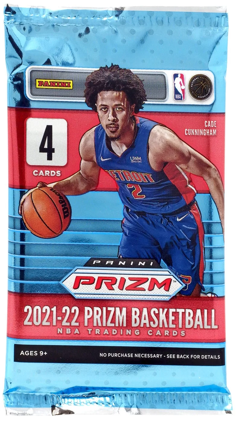 NBA Panini 2021-22 Prizm Basketball Trading Card BLASTER Pack (4 Cards)