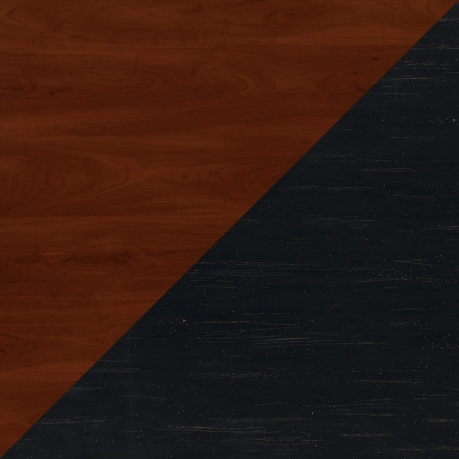 Bush Furniture Desk w/Hutch & 2 Drawer Lateral File Cab 48W Antique Black/Cherry STF006AB