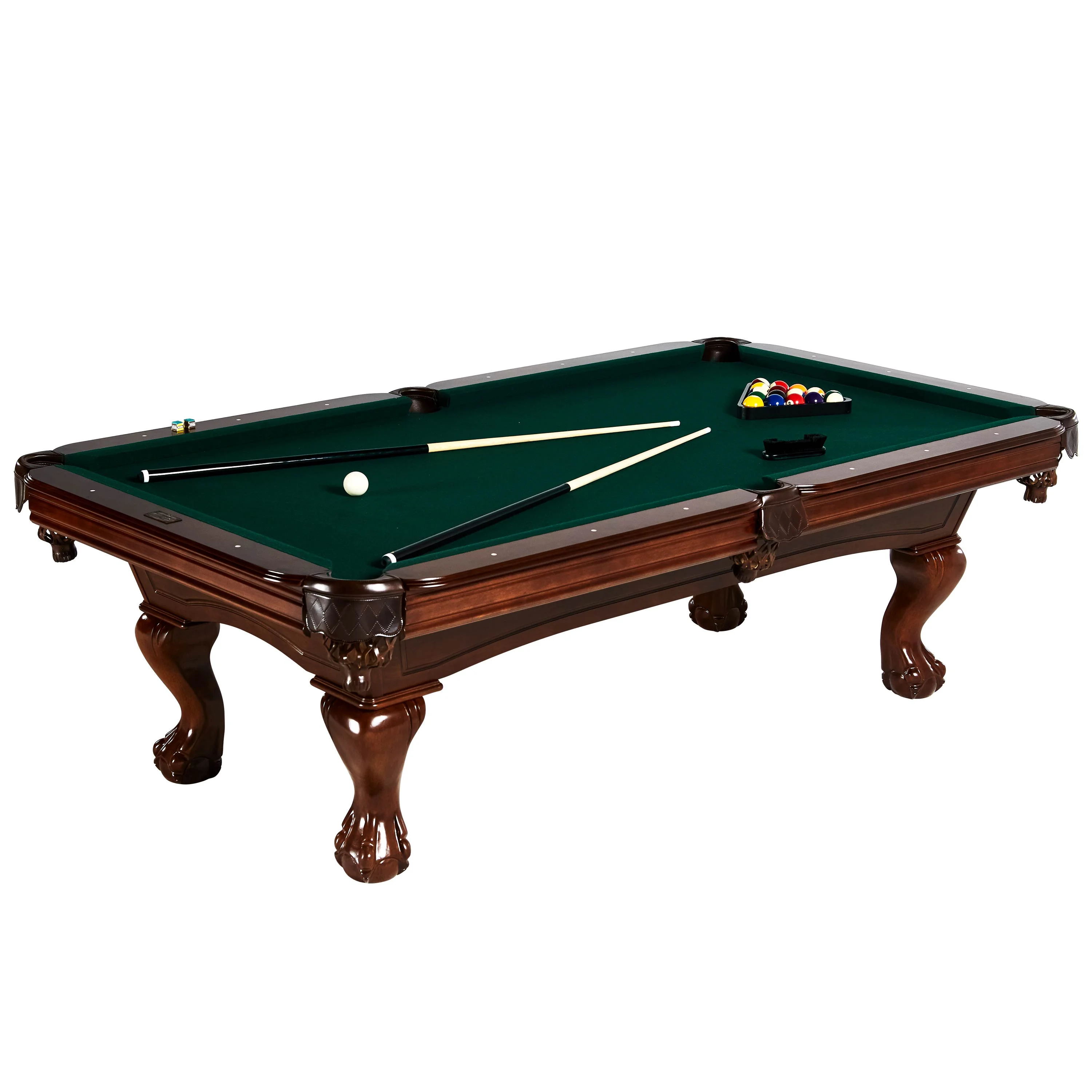 Barrington Billiard Hawthorne 100 In. Pool Table, Accessories Included, Brown and Green