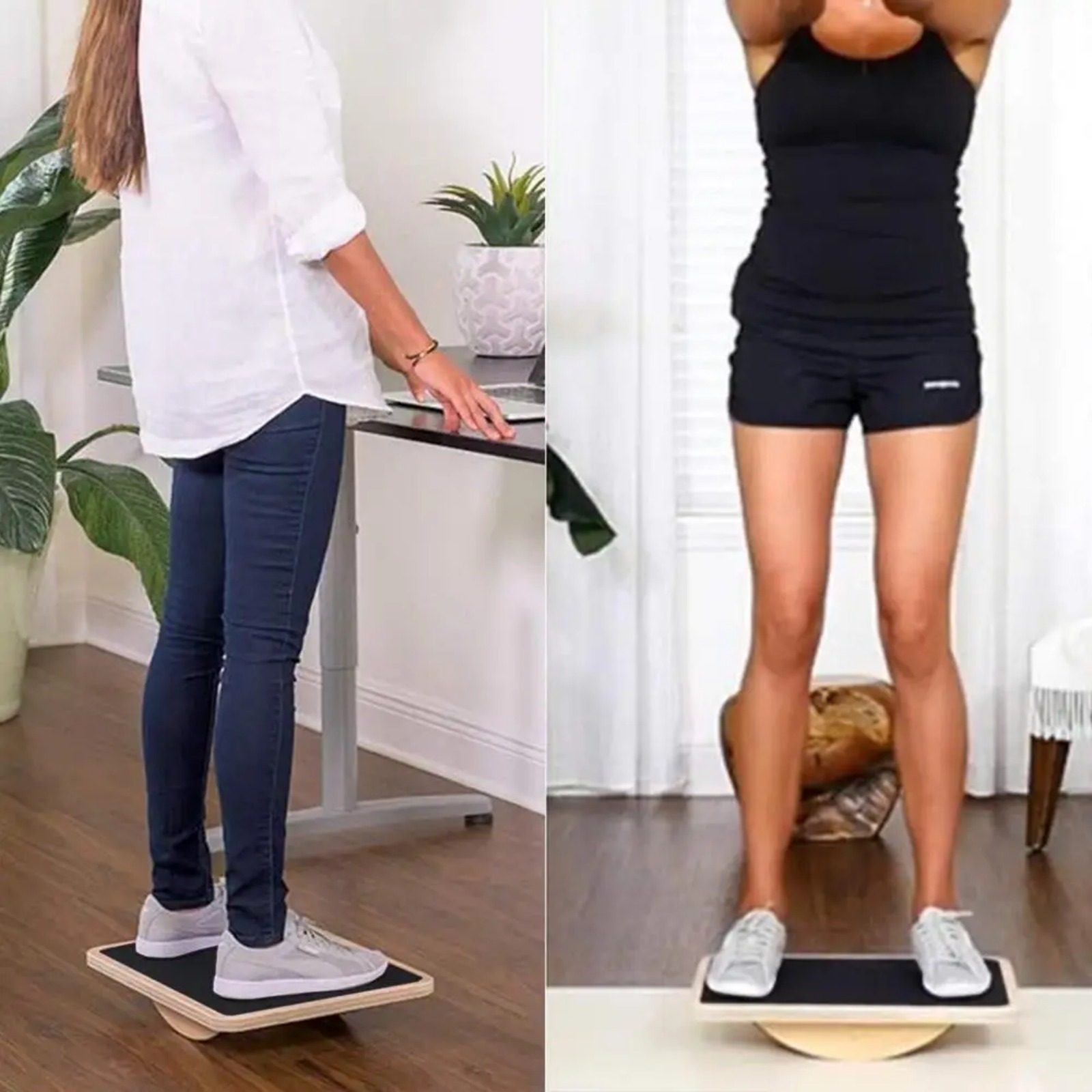 1pcs Professional Wooden Balance Board Balancing Rocking Board Level Training Balance Gym Exercise Fitness Equipments
