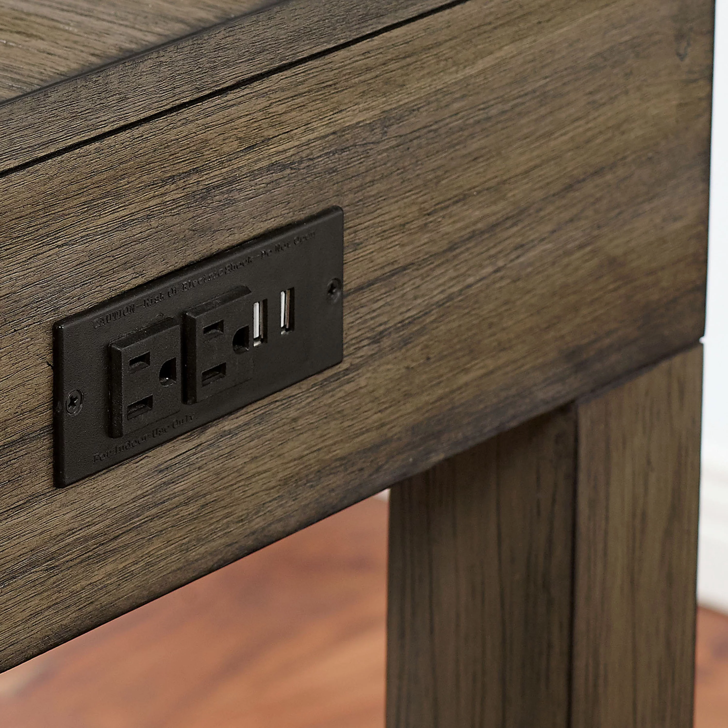 Furniture of America Kipp 4-Piece Counter Height Dining Set, Walnut and Gray