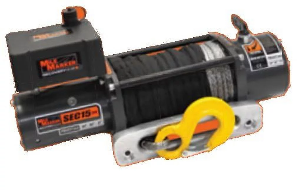 Milemarker 7653260W 15K lbs Waterproof Electric Winch with Synthetic Rope