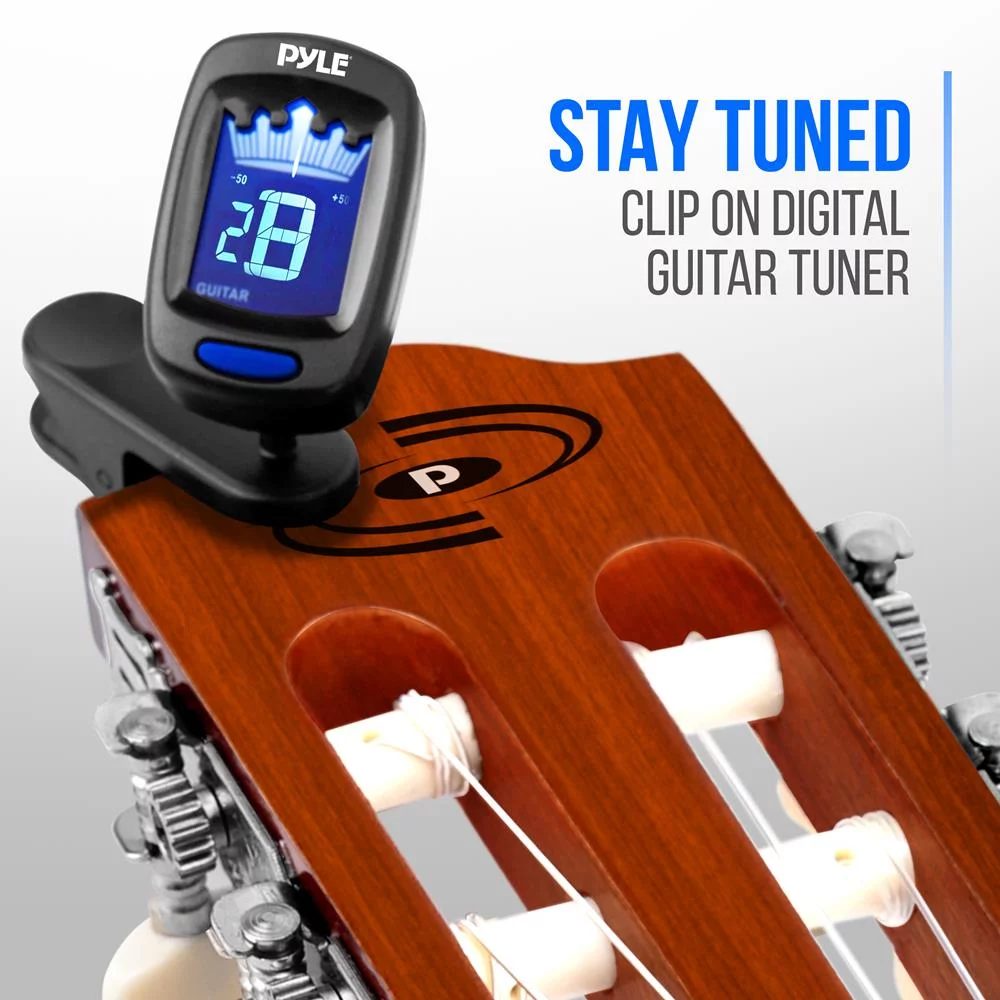 Pyle Acoustic Guitar Kit, 3/4 Junior Size Instrument for Beginner Kids, Adults, 36” Sun Burst Matte