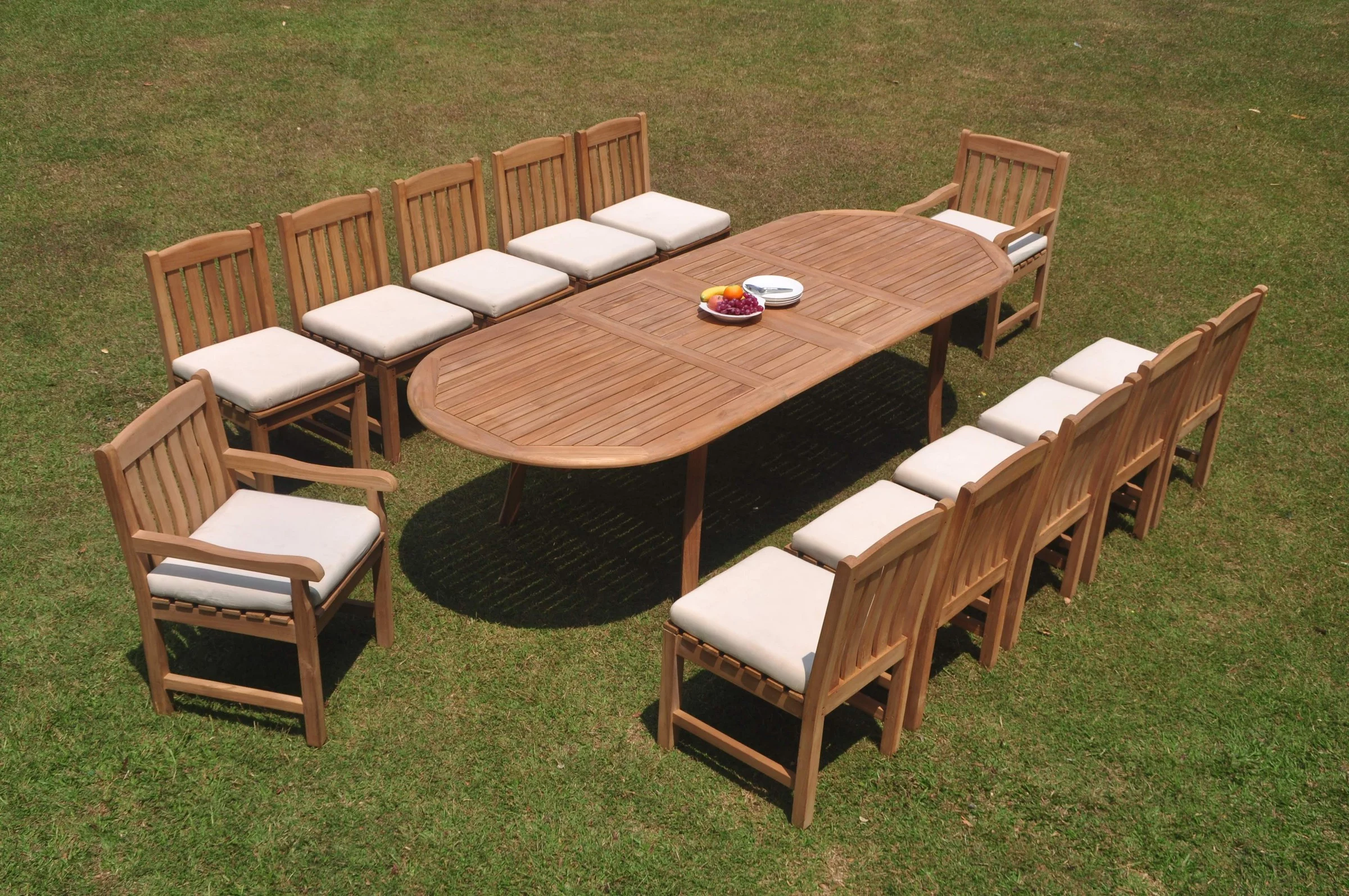 Grade-A Teak Dining Set: 12 Seater 13 Pc: 118
