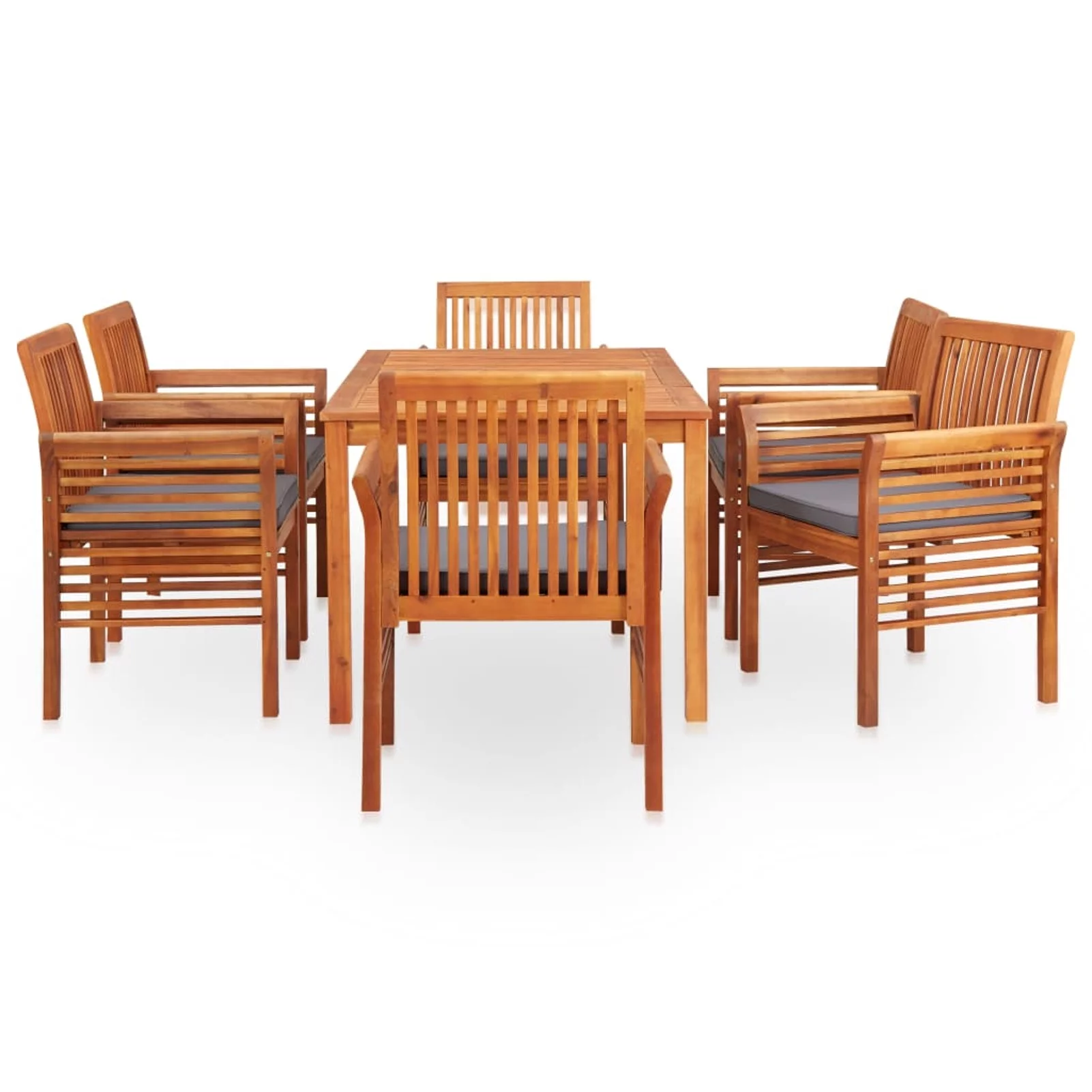 Aibecy 7 Piece Patio Dining Set with Cushions Solid Acacia Wood