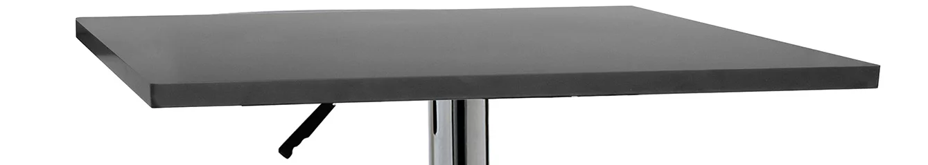 AmeriHome Adjustable Bar Height Table with Black Finish Wood Top