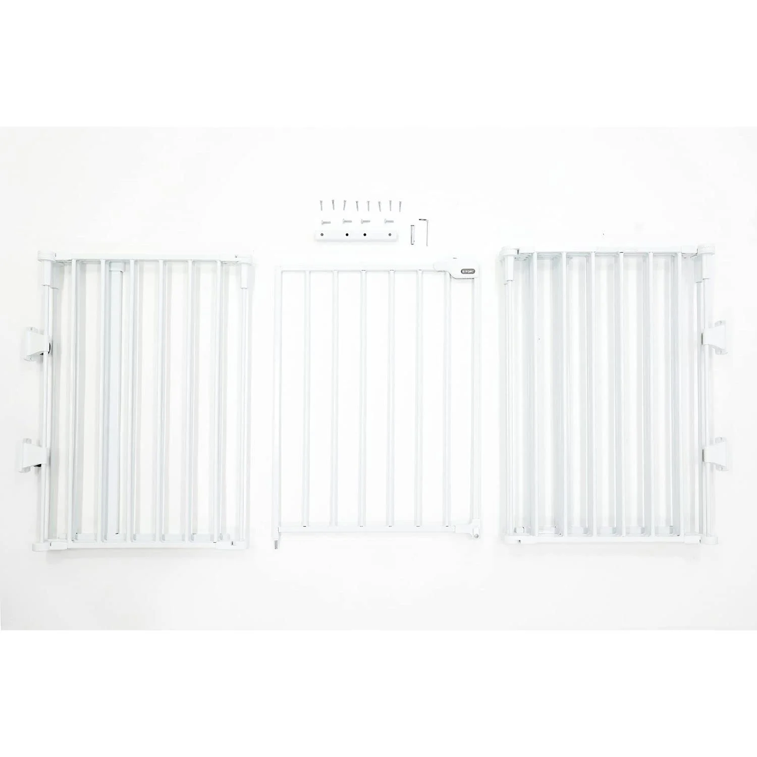 QINBI 130-Inch Super Wide Adjustable Baby Gate and Play Yard, 2-in-1, Bonus Kit, Includes 4 Pack of Wall Mounts(Pack of 1)