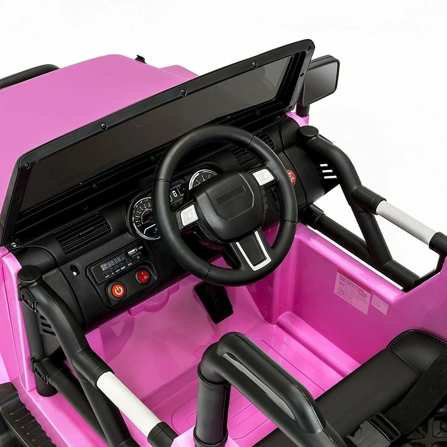 12V Electric Jeep Ride-On Toy with Remote Control and Lights for Toddlers