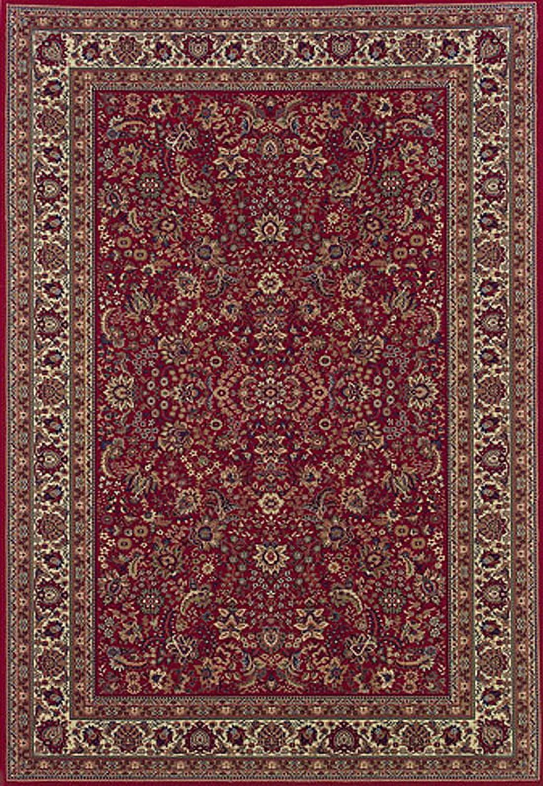 Moretti Wesley Area Rugs - 113R3 Floral Persian Border Flowers Leaves Rug - 5' 3