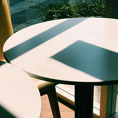 TJUNBOLIFE Leopard MDF Round Top Adjustable  Table  Pub Table with Silver Leg and Base (Black)