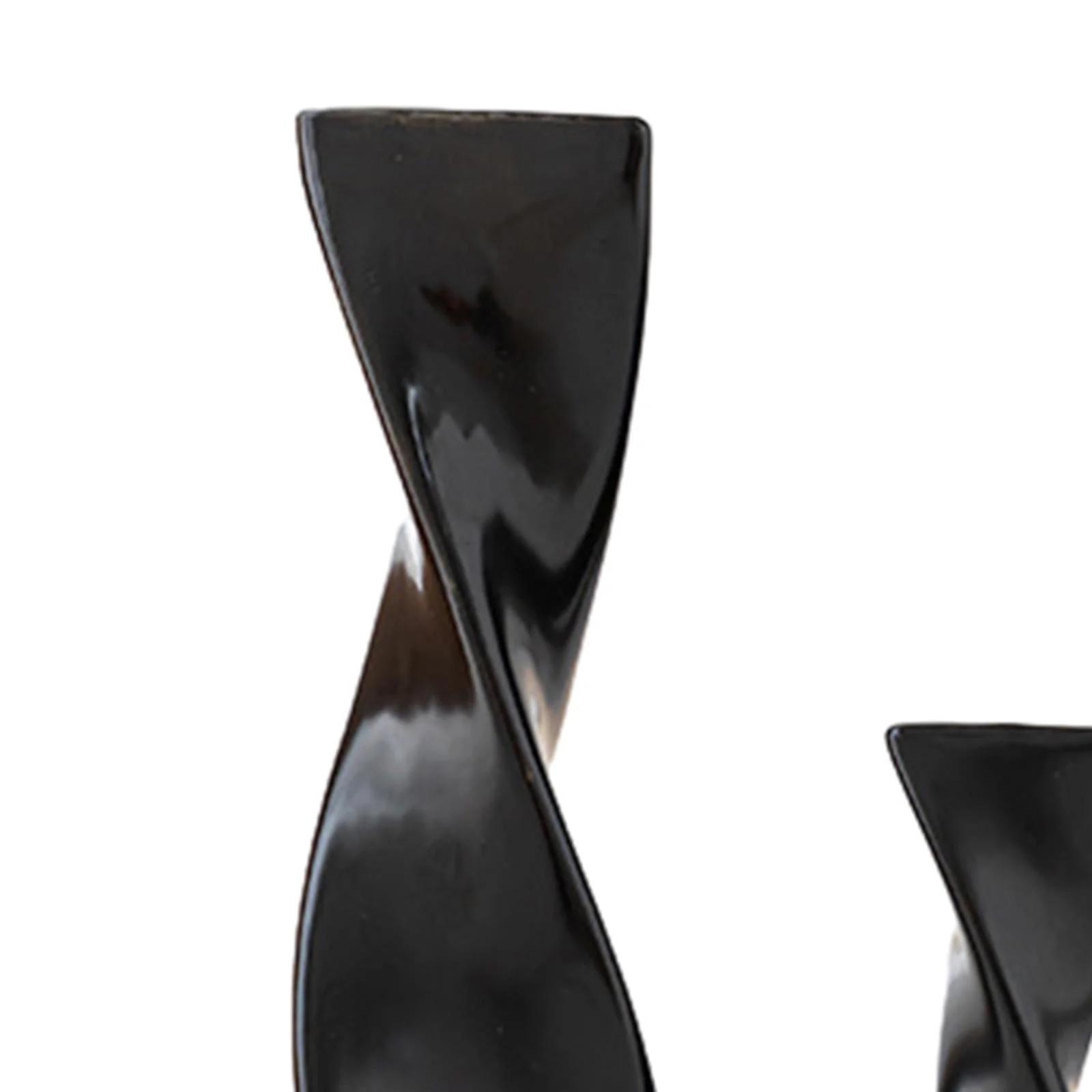 deevoka 3Pcs Ceramic Twist Flower Vase Slender Geometric Planter Bookshelf Plant