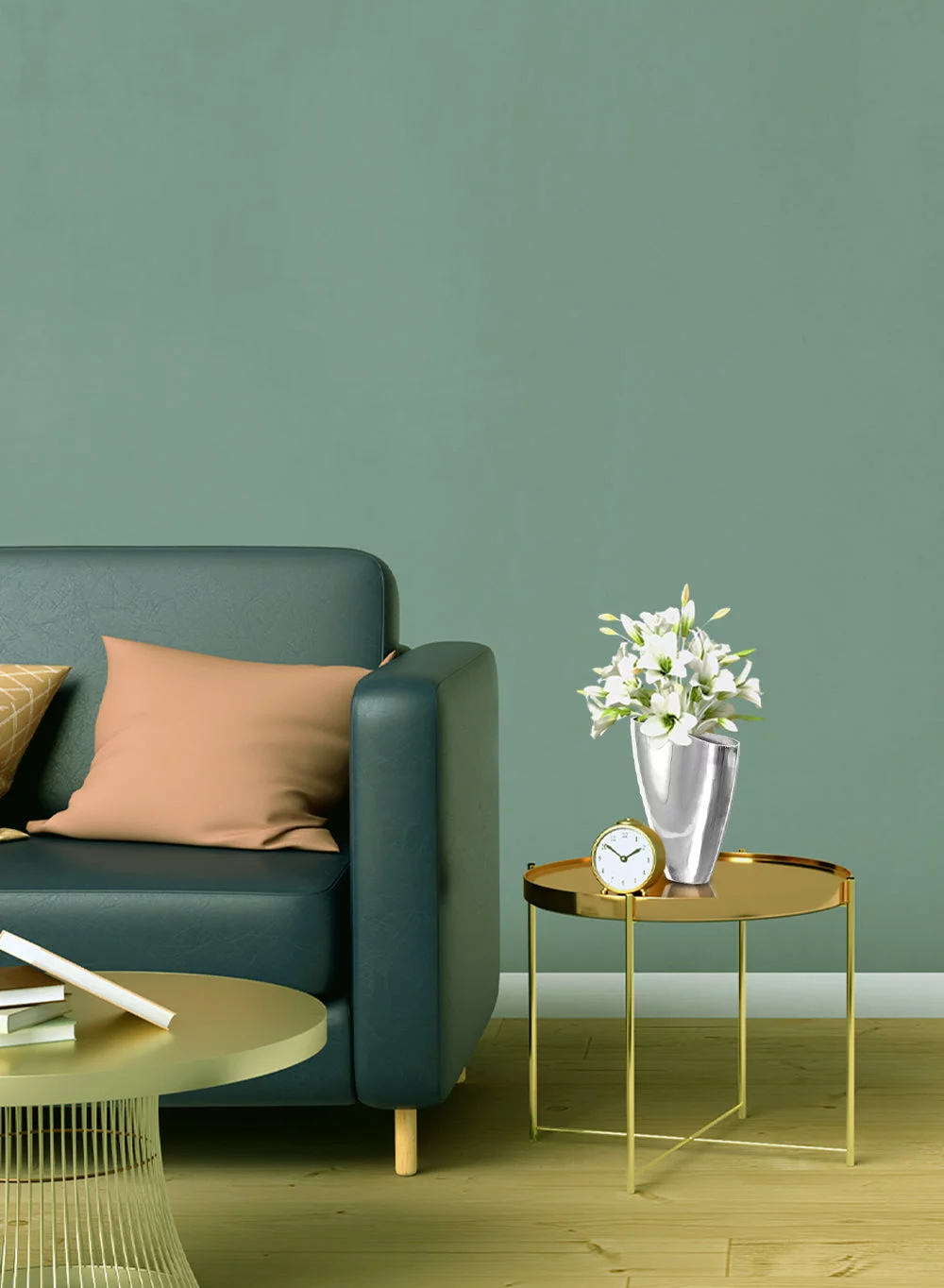 Serene Spaces Living Tulip Aluminum Vase, 3.5