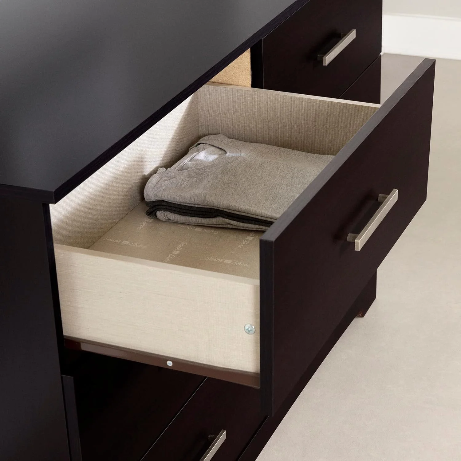 Gramercy 6-Drawer Double Dresser, Chocolate