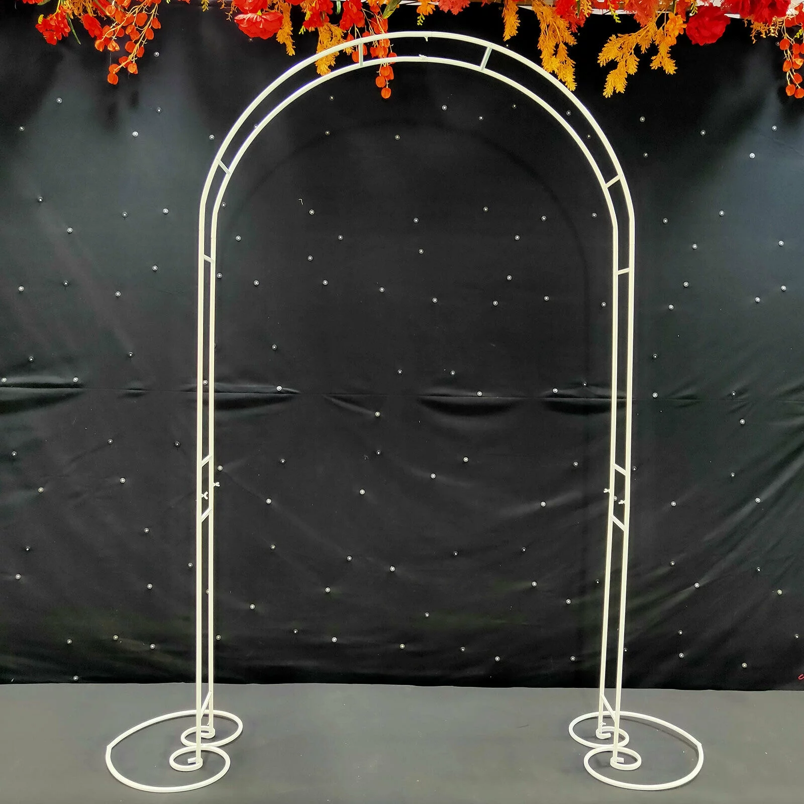 90.55” Wedding Arch Metal Frame Flower Balloon Garland Backdrop Plant Climbing Stand Party Event 7.5ft