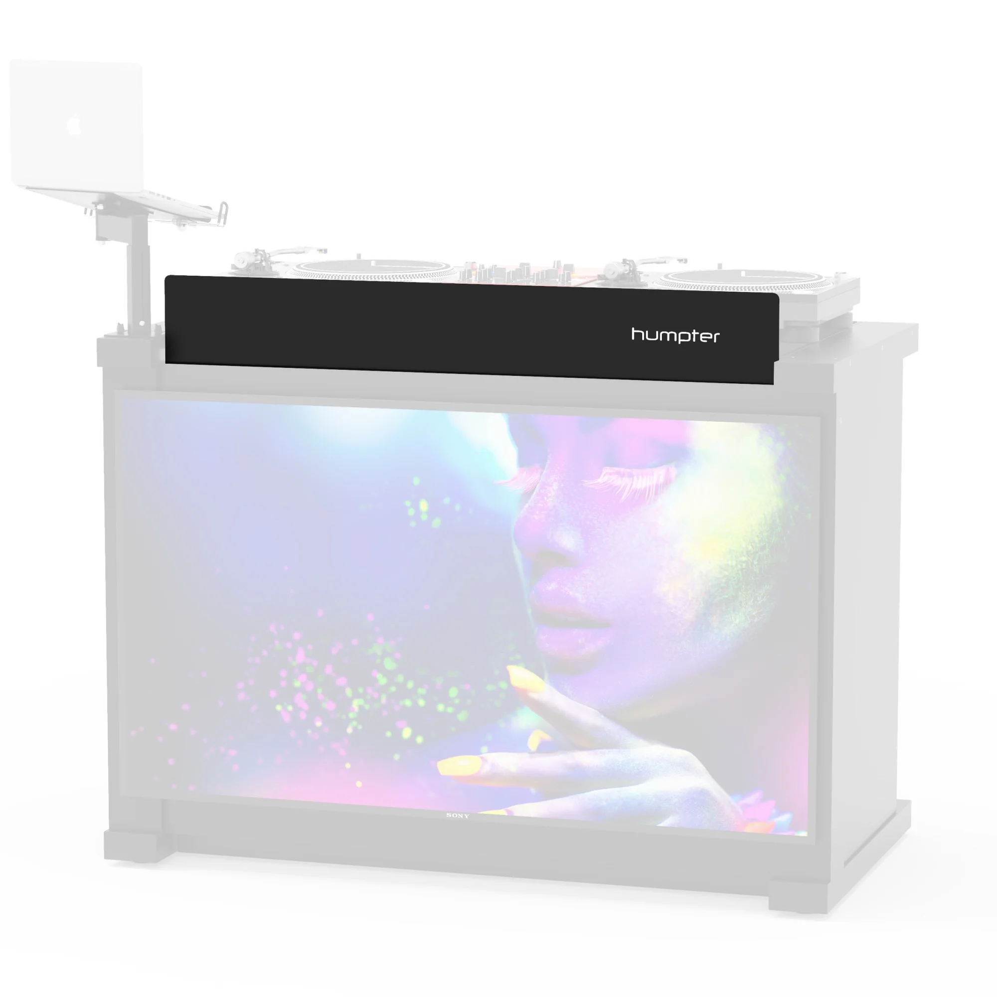 ProX XFH-B3PANELBL BLACK Aluminum Upper Panel for B3 DJ Table Workstation by Humpter