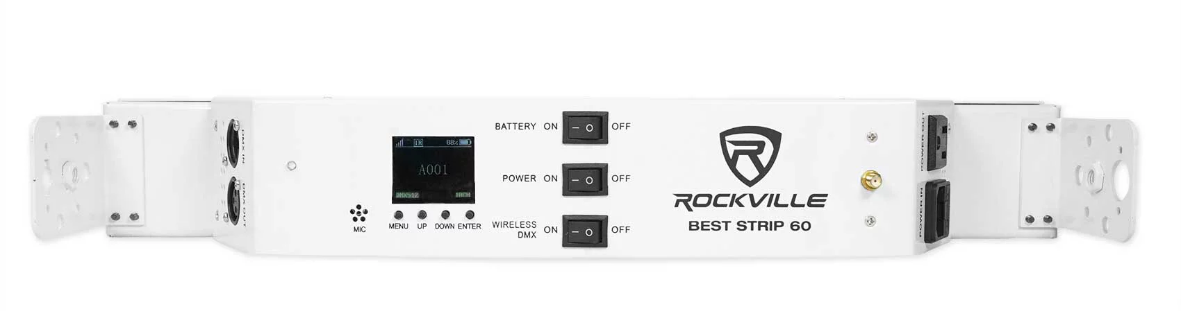 Rockville RFAAW DJ Facade Booth+(2) Wireless DMX Battery Strip Lights+Controller