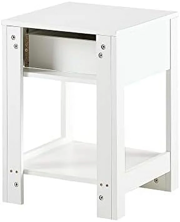 CHDEUSL Rattan Nightstand with 1 Drawer and Open   Small End   Modern Wooden Bedside   Room Bedroom and Small Space (Brown)