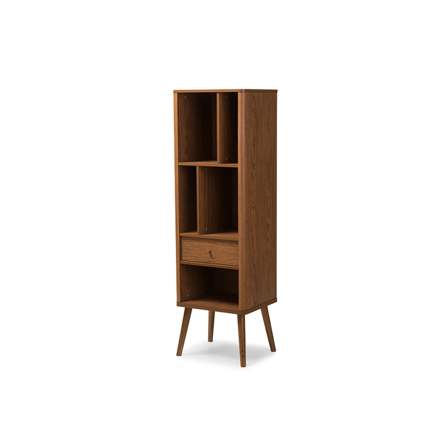 Baxton Studio Ellingham Bookcase in Walnut