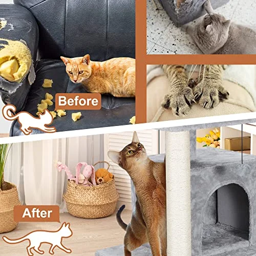 ZENY 33.5 inches Cat Tree Tower with Scratching Posts - Kittens House Furniture Trees