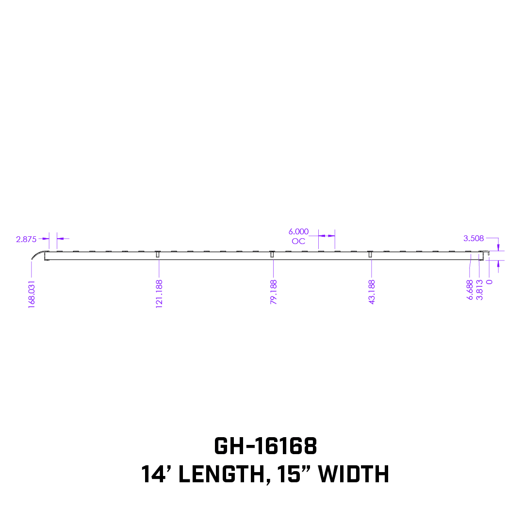 GEN-Y GH-16168-1 Single Heavy Duty 14 Foot Aluminum Loading Ramp - 15