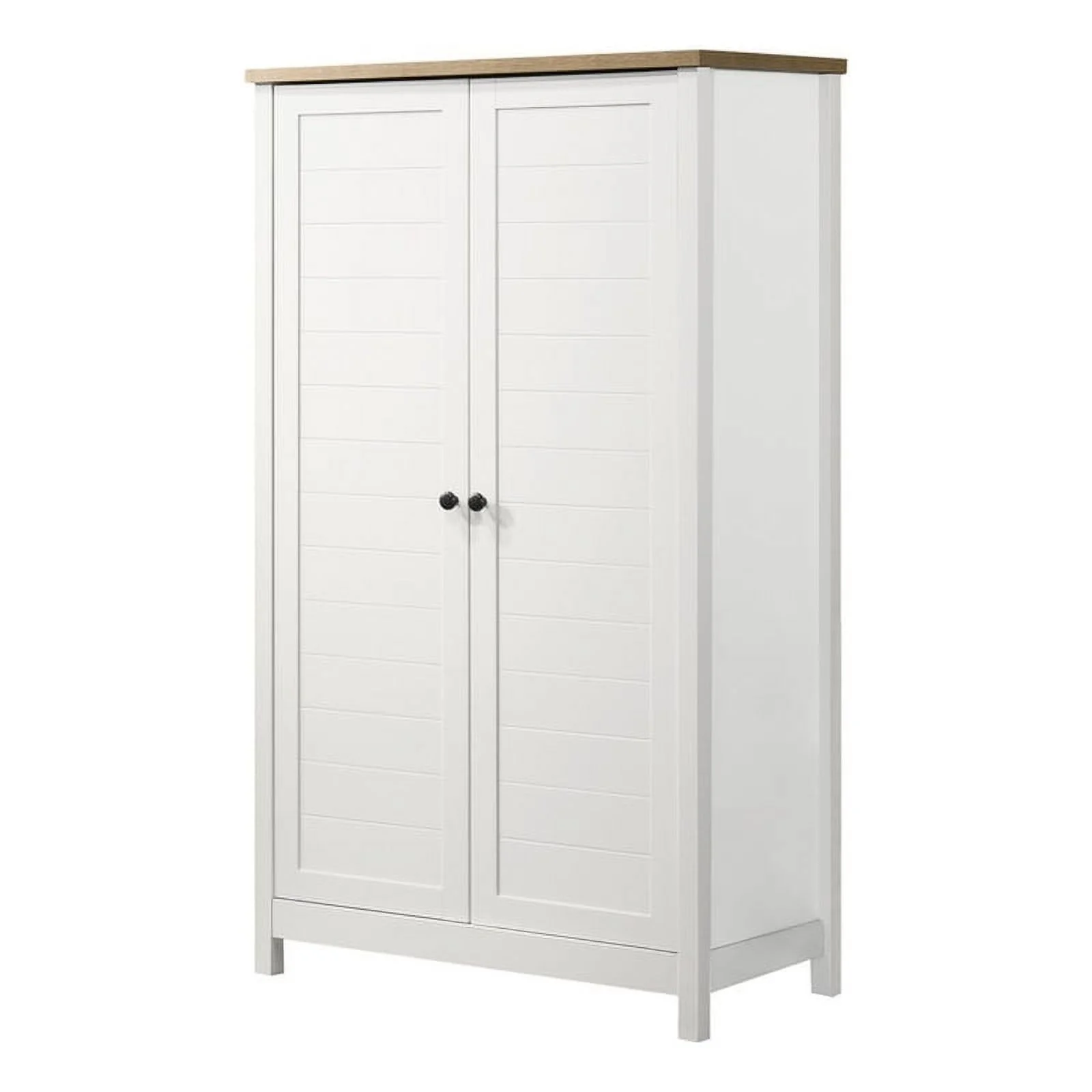 Pemberly Row 2-Door Engineered Wood Storage Cabinet in White