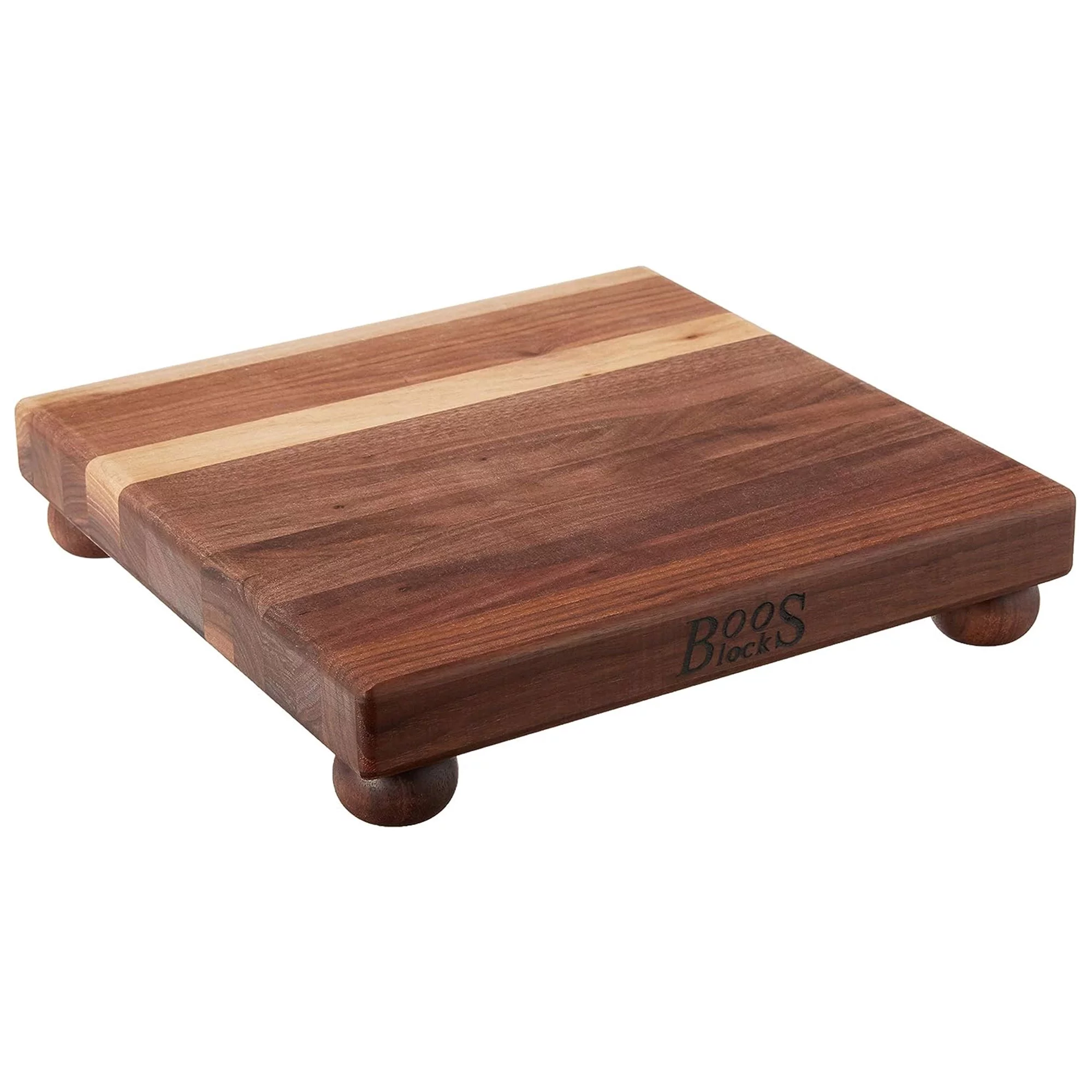 John Boos B Series Square Wood Cutting Board with Feet, 12