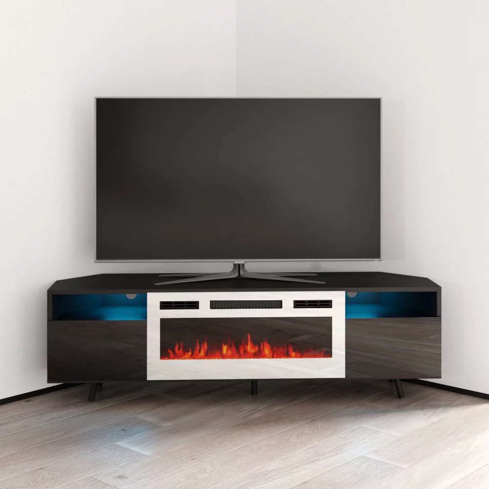 Brooklyn WH-EF Corner Fireplace TV Stand for TVs up to 70