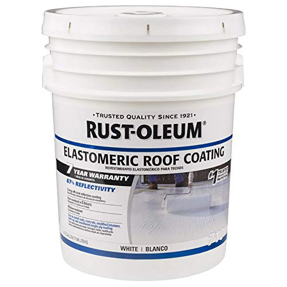 Rust-Oleum Roofing 7 Year Elastomeric Roof Coating, 4.75 Gallons
