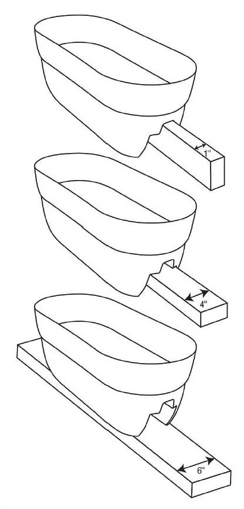 Bloomers Railing Planter with Drainage Holes – 24