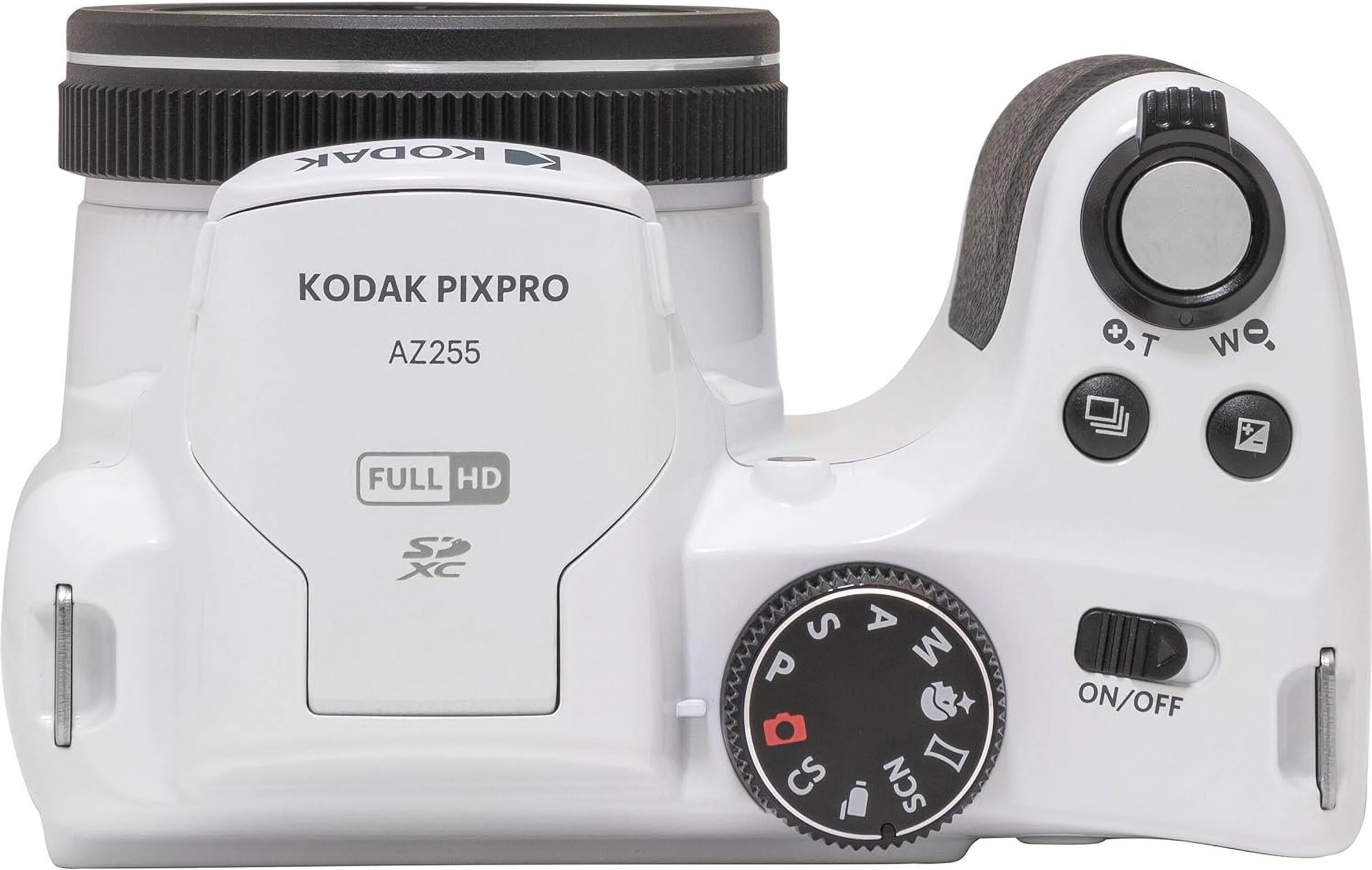 Kodak PIXPRO White AZ255 16MP Digital Camera 25X Optical Zoom 24mm Wide Angle Lens Optical Image Stabilization 1080P Full HD Video 3