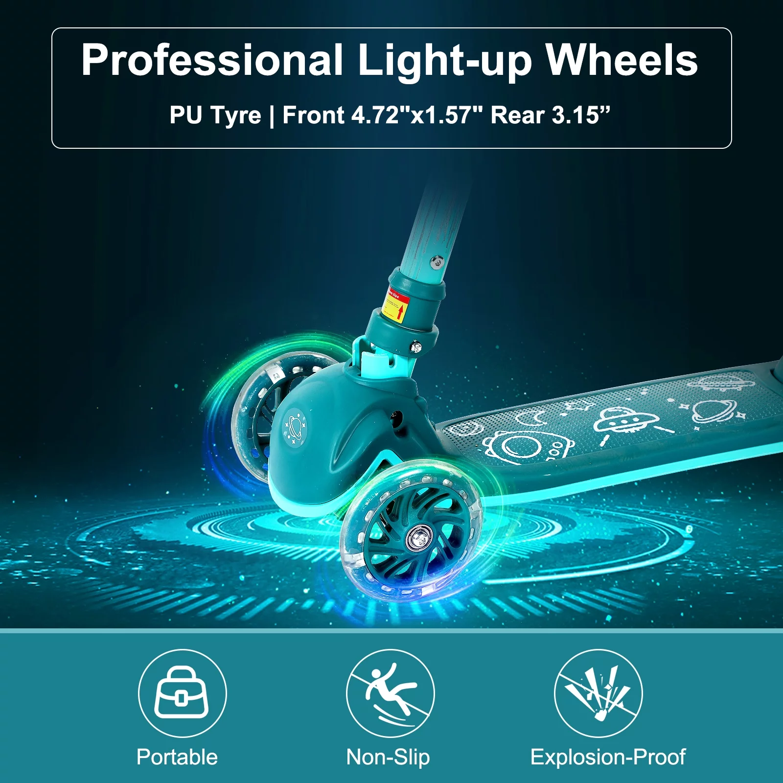 Folding Children's Inline Scooter Kick Scooter Wheel Push Scooter 3 wheel toddler scooter