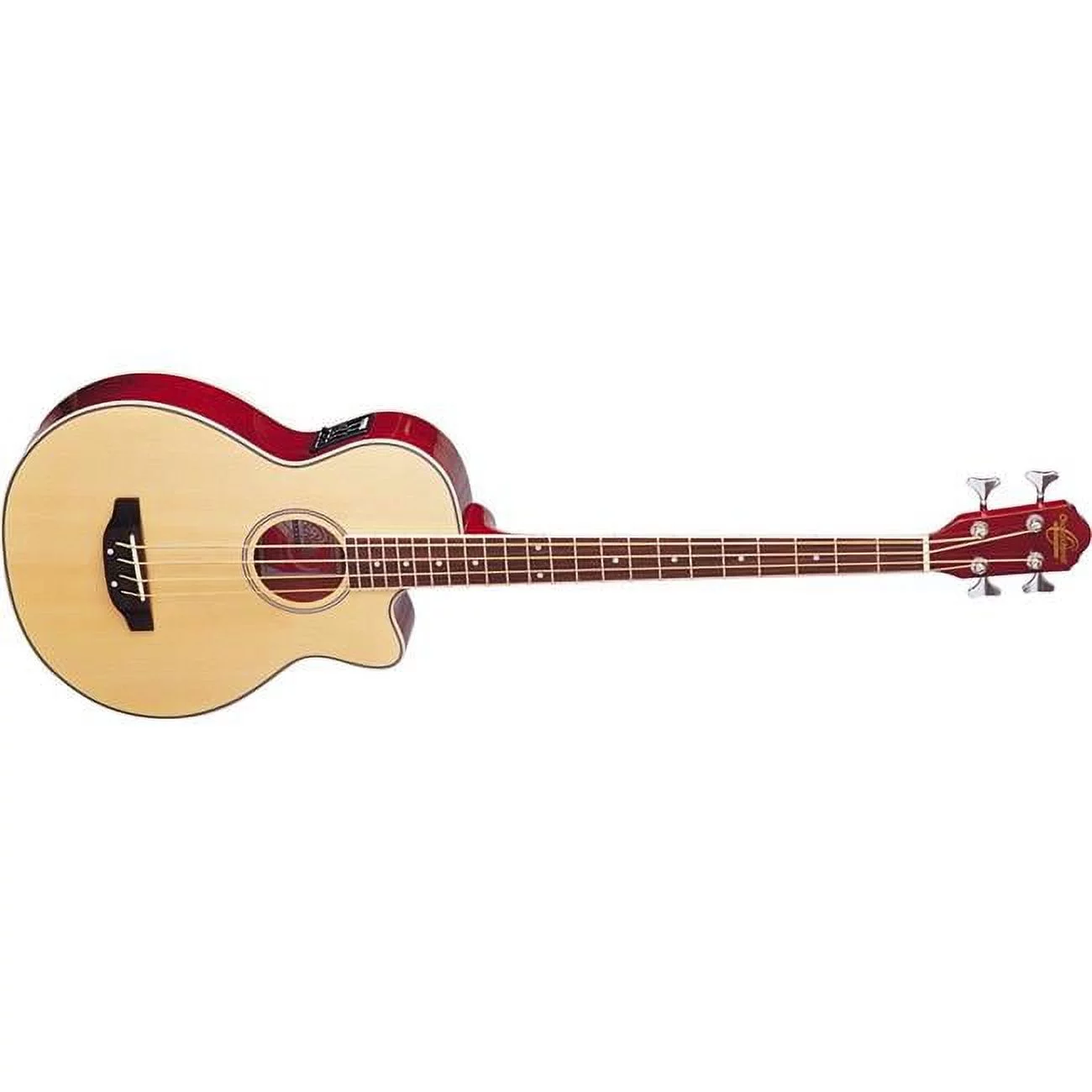 Oscar Schmidt OB100N Acoustic-Electric Bass with Gig Bag - Natural