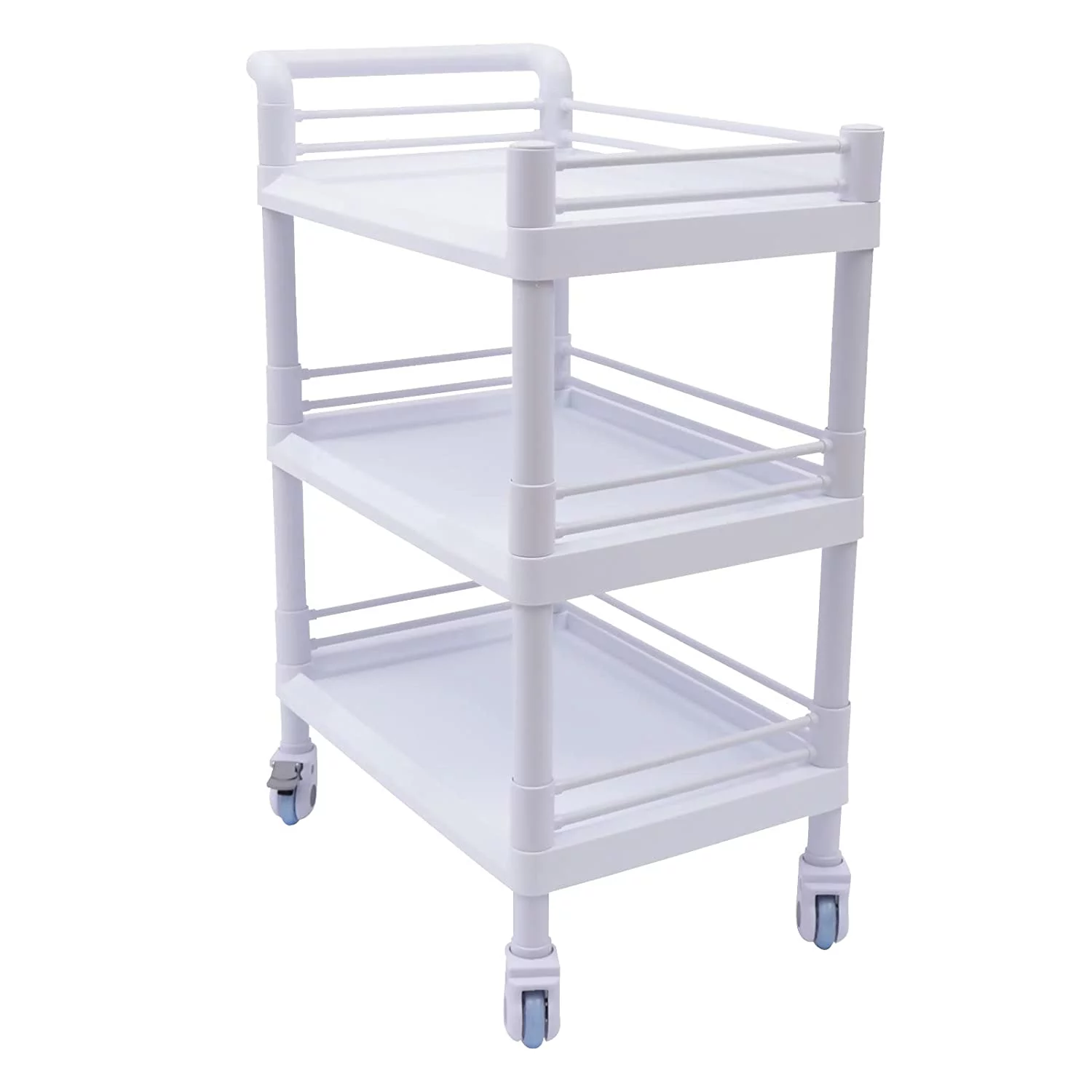 Miumaeov 3 Tier Medical Trolley Dental Lab Salon Mobile Rolling Cart High Quality ABS