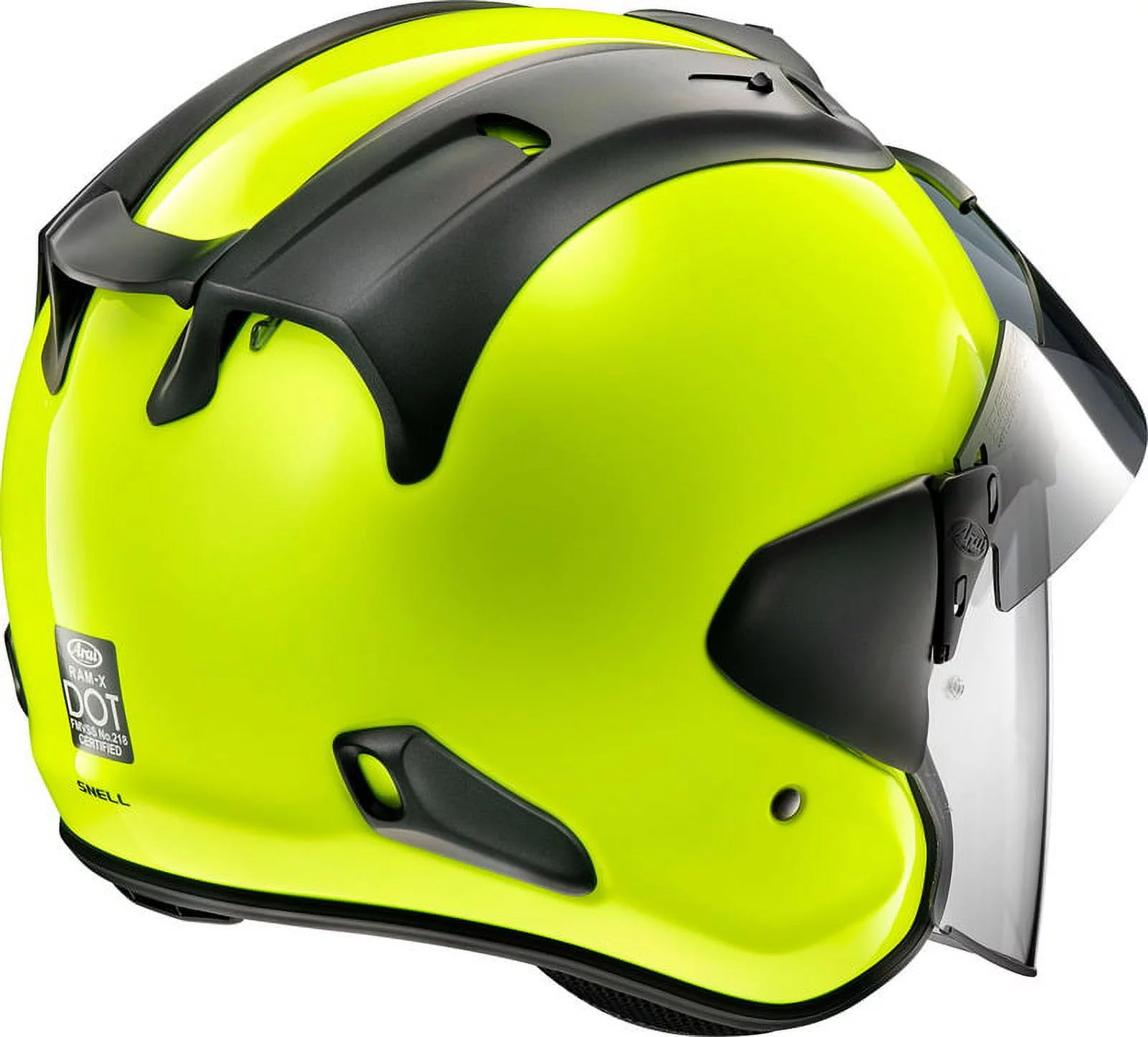 Arai Ram-X Solid Open Face Motorcycle Helmet (M2020D) Fluorescent Yellow SM