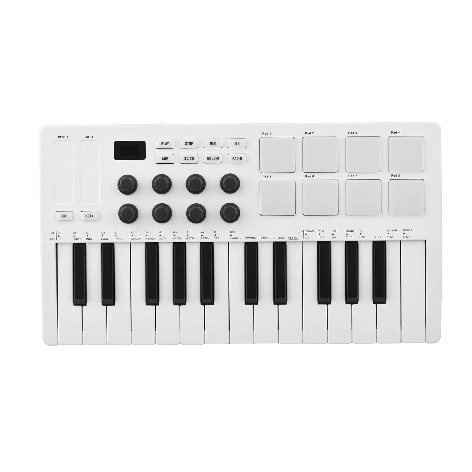 VAVE MIDI controller,Sensitive 8 Pads Velocity Sensitive 8 25-key Midi Portable Pads 8 Knobs 8 Pads 8 Midi With 25 Usb Midi With Portable Usb Midi 25 Velocity Sensitive Iuppa Midi Huiop Usb