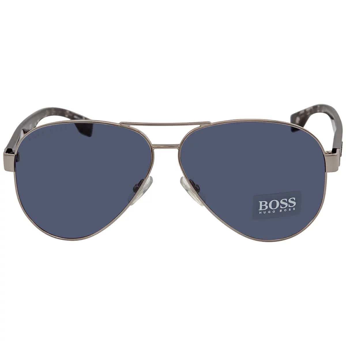 Hugo Boss Men's Ruthenium Blue Pilot Sunglasses