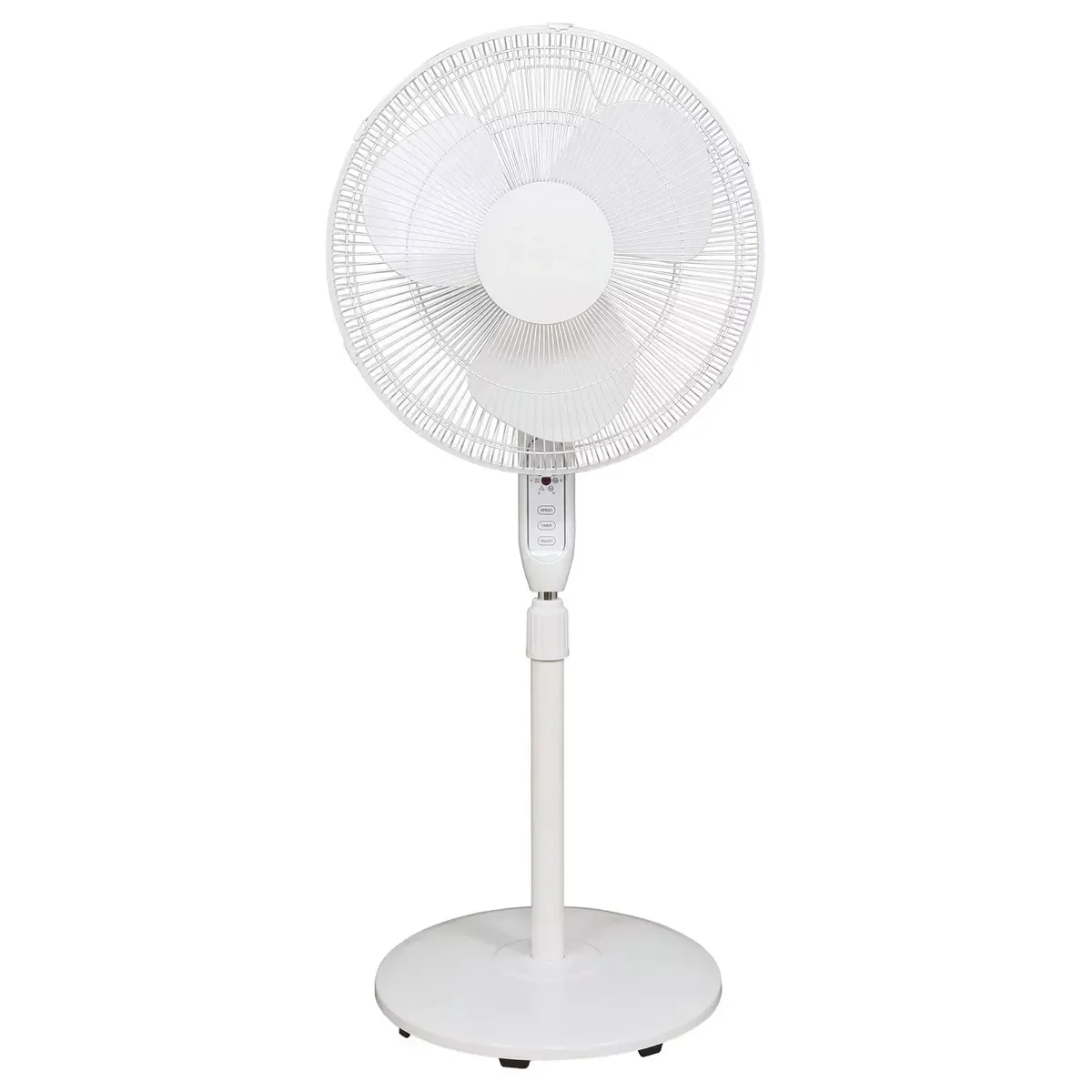 YZL 16 Inch 90 Degree Oscillating Indoor 3 Speed Pedestal Floor Stand Fan with Adjustable Height and Remote Control, White