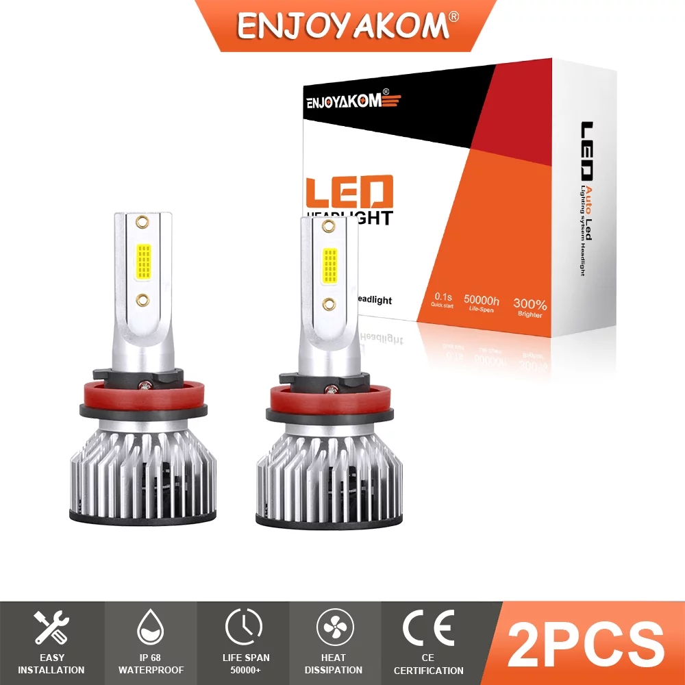 Pair H8 H9 H11 Low Beam /High Beam Bulb For Nissan Altima 2007-2018 6000K H11 LED Headlights Bright White