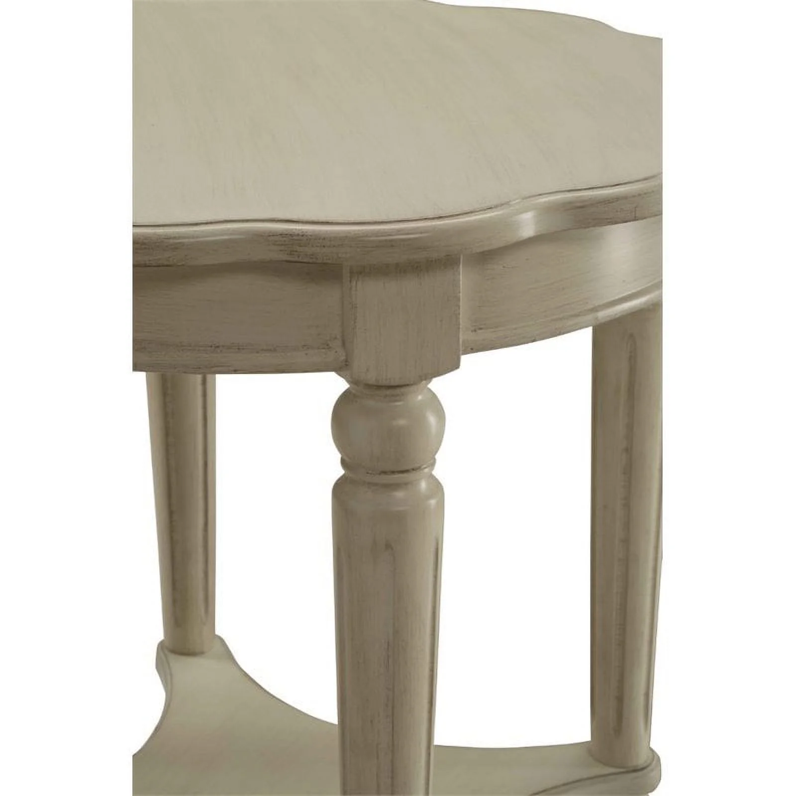 Home Square 2-Piece Furniture End Table Set in Antique White
