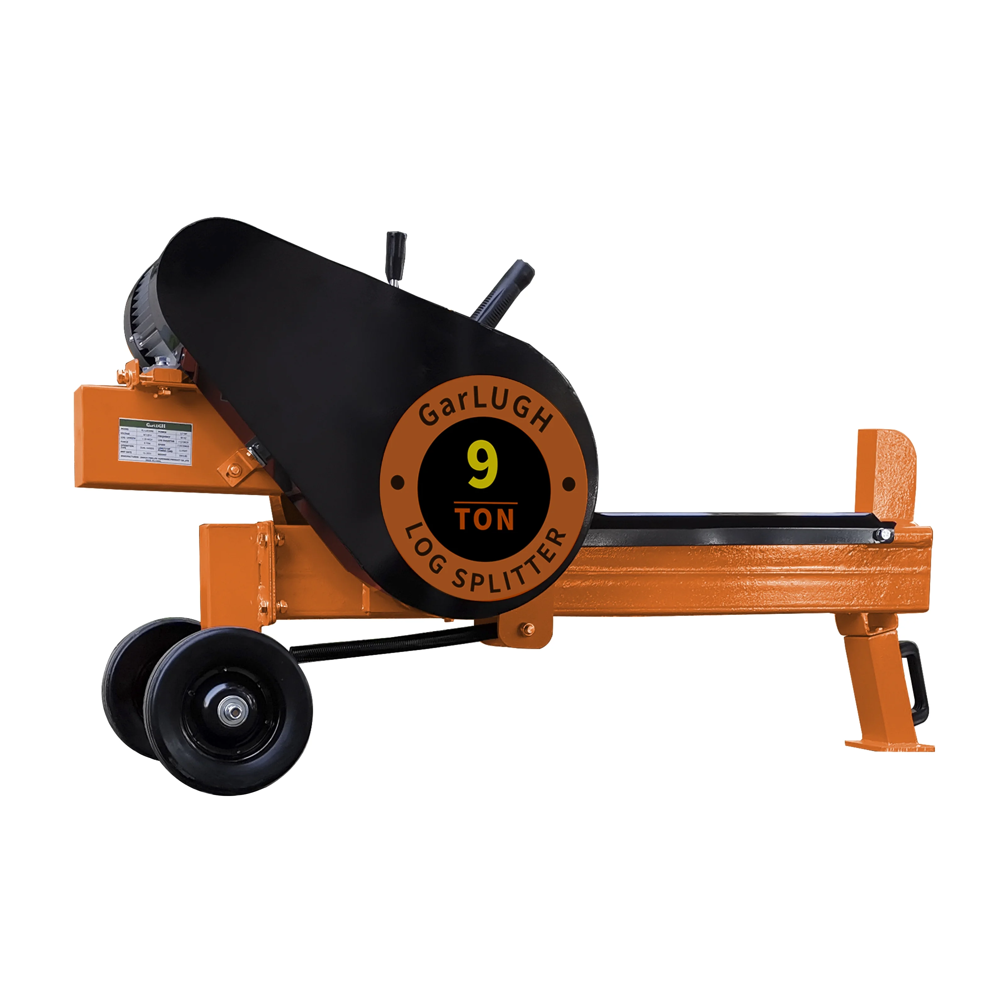 Holaki Log Splitter 9 Ton Household Electric Powered 2.7HP Horizontal Movable Fast Automatic Return Firewood Splitting Machine for toughest wood