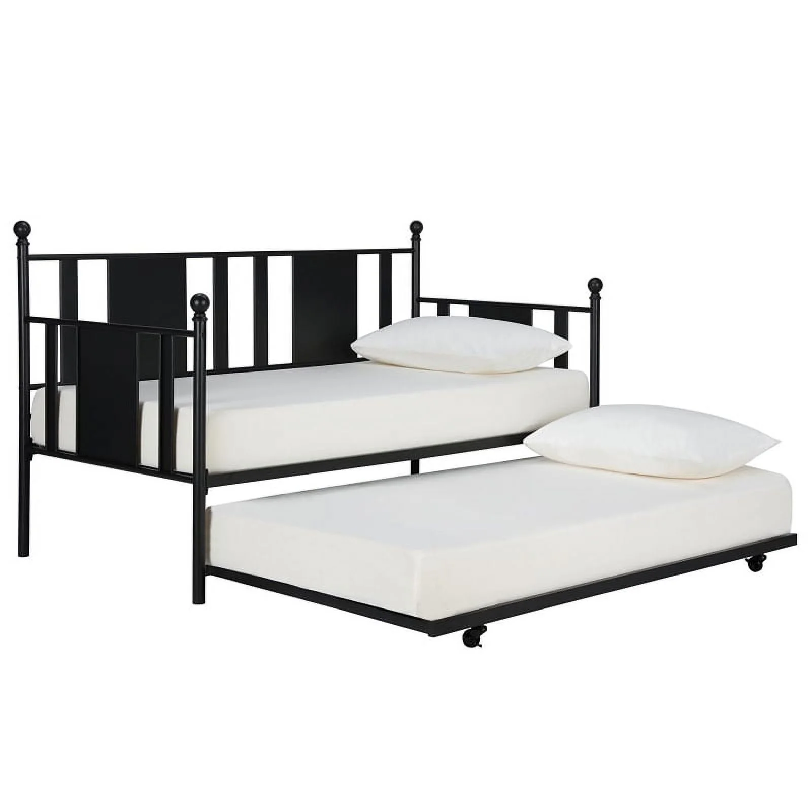 DHP Lavinia Metal Daybed and Trundle Twin in Black