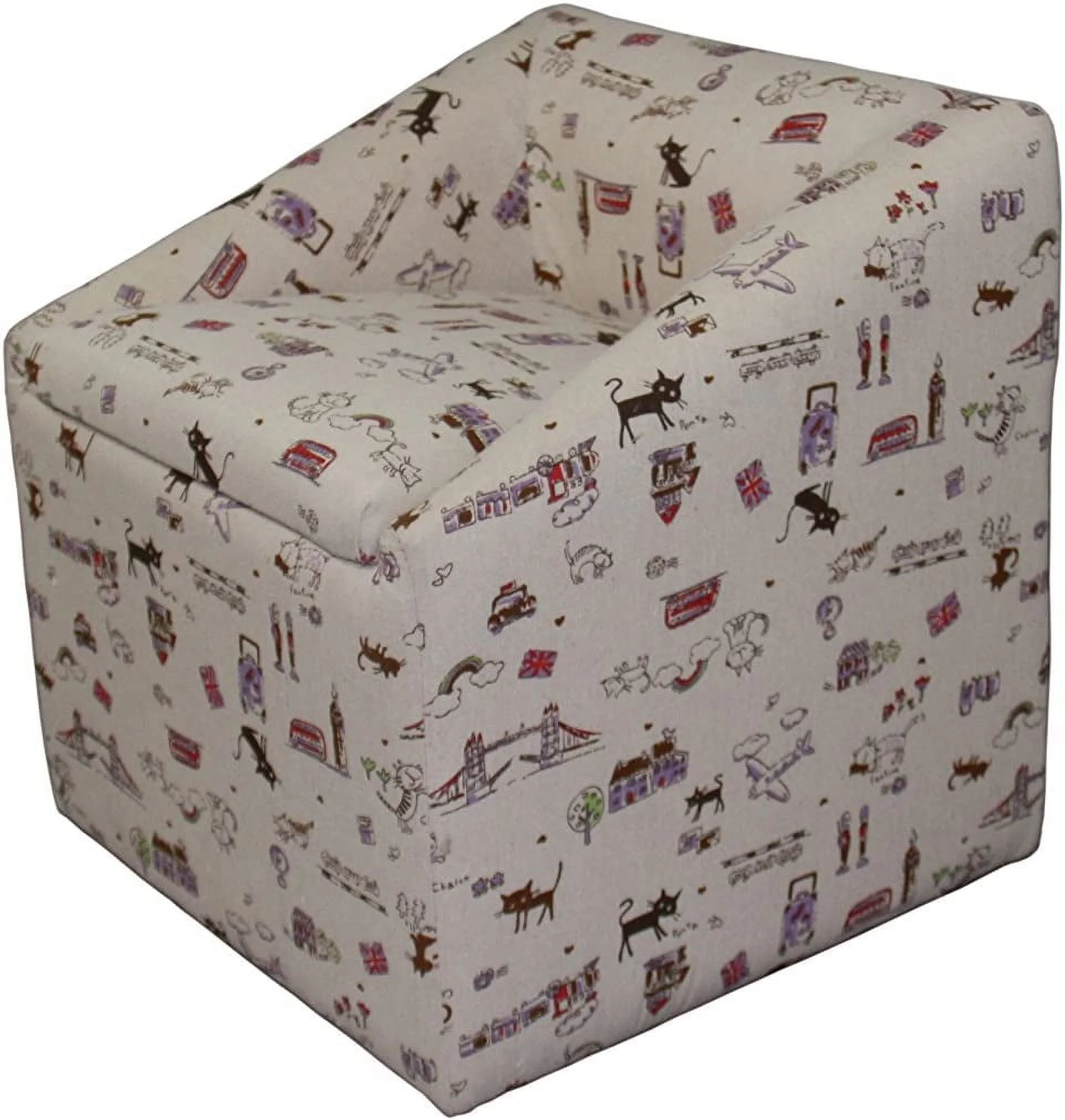 Ore International Kid's Print Chair with Storage, 21.75