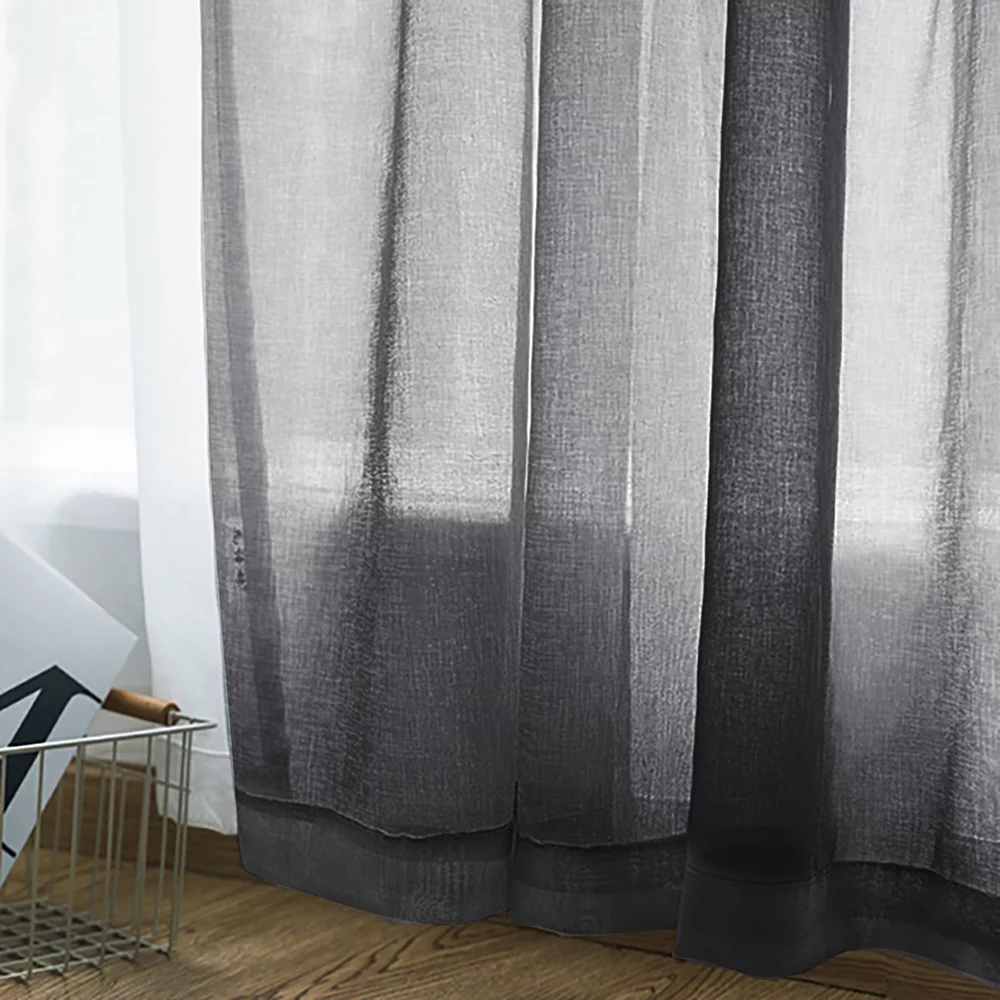 Htovila Sheer Curtain,Semi Sheer Pocket Window Rod Pocket Room Rod Panels Bedroom Window Curtain Dazzduo Voile Curtains (55''wx84''l Sheer Curtains Room Curtain Panels (55''wx84''l 2 Panels) Nebublu