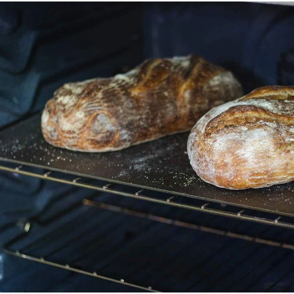 Pizzacraft PC0313 Crispy Crust Pizza Rectangular Steel Oven Baking Plate, 22 x 14 inches