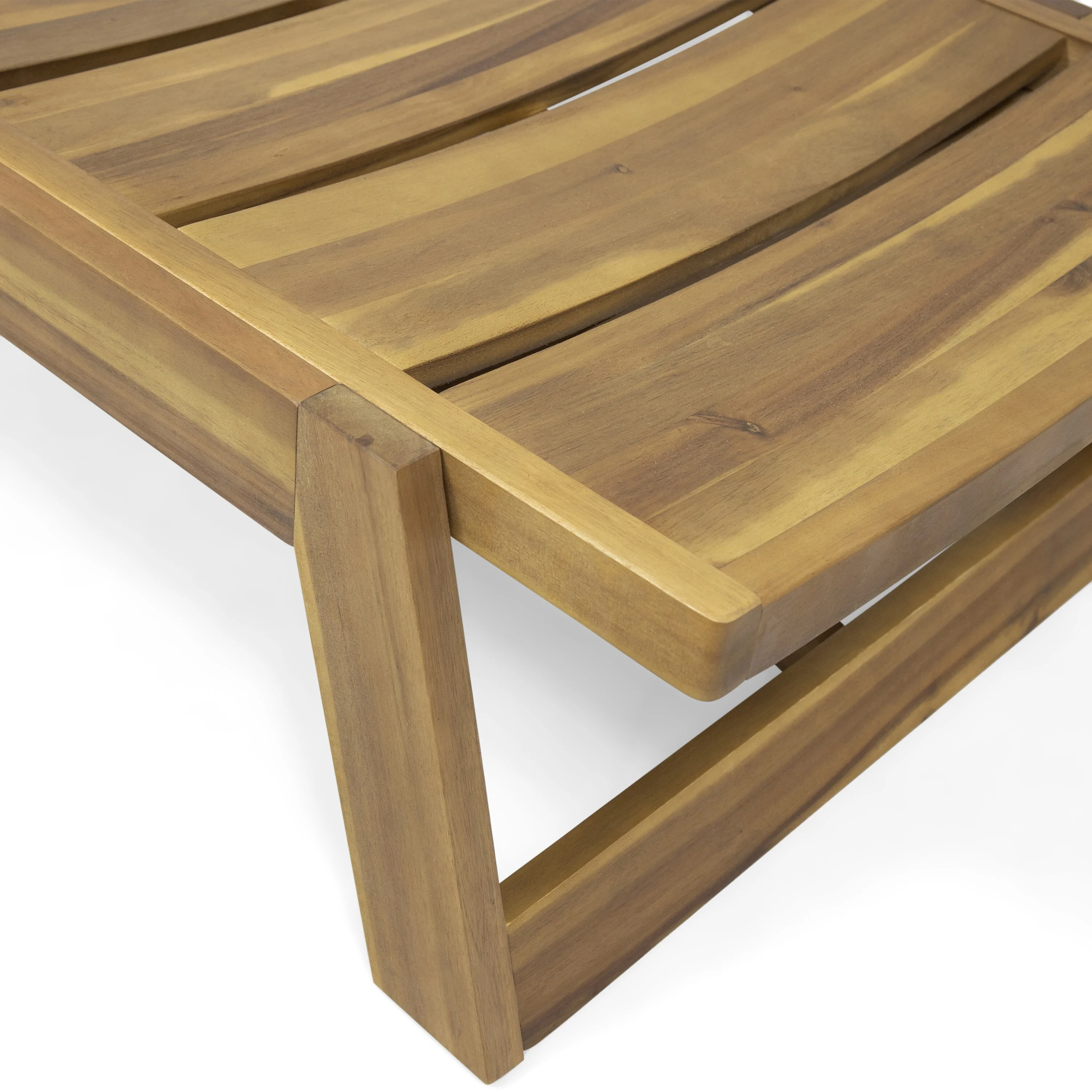 Christopher Knight Home Maki Outdoor Wood Chaise Lounges (Set of 2) by  Teak Finish+Natural