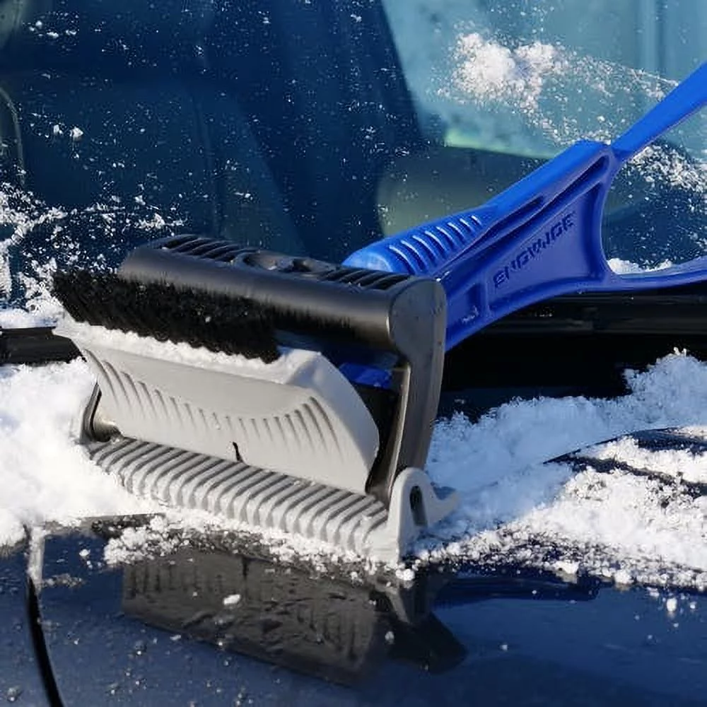 Snow Joe IceDozer Ice & Snow Scraper, Ice Breaking Teeth, Bristle Brush Attachment