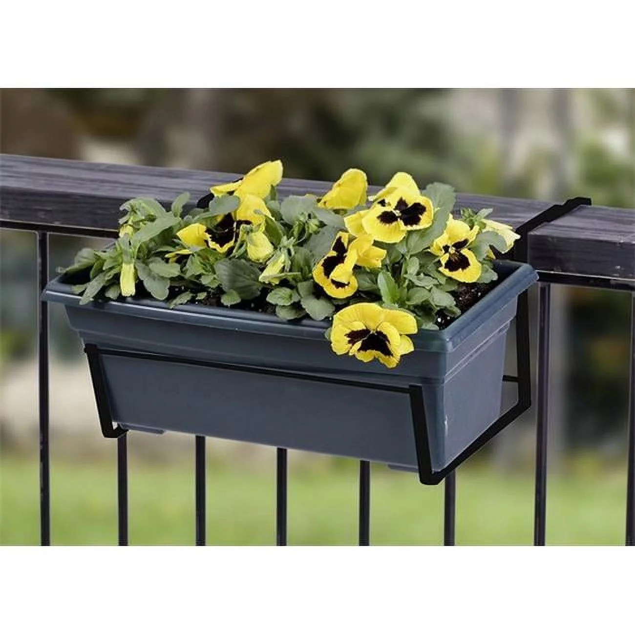 89054 Black Over the Deck Adjustable Flower Box Holder
