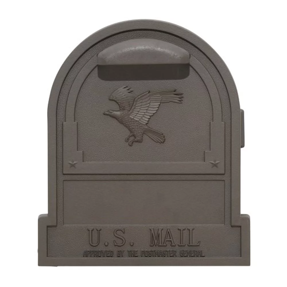Gibraltar Mailboxes Arlington Large, Steel, Post-Mount Mailbox, Bronze, AR15T000